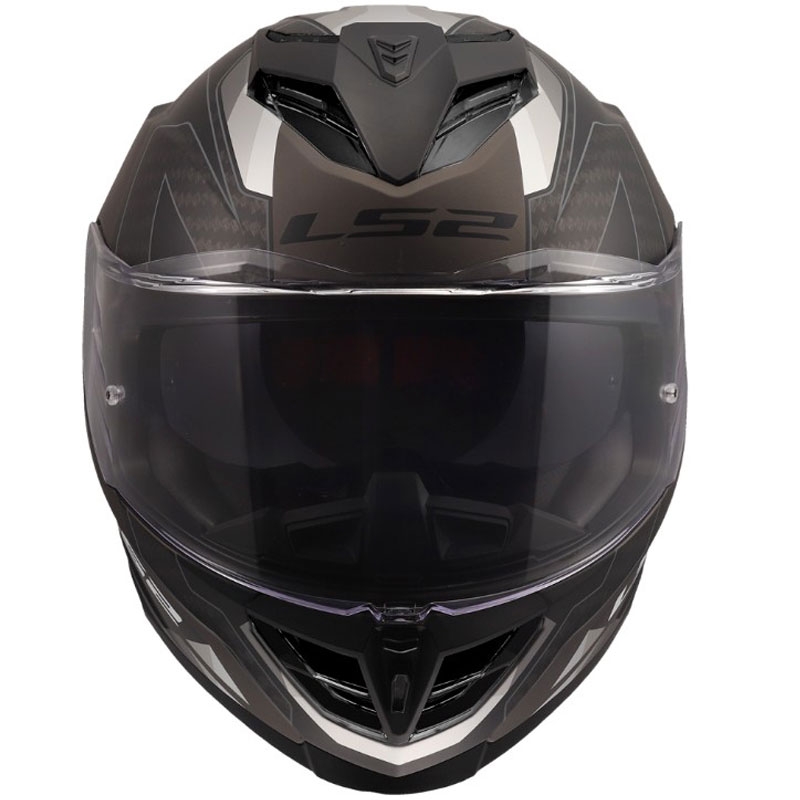Мотоциклетна каска с пълно лице LS2 FF818 Storm III Sports, матово черно-сива