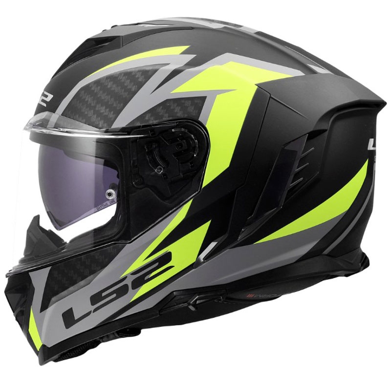 Мотоциклетна каска с пълно лице LS2 FF818 Storm III Dynamo черно-жълта