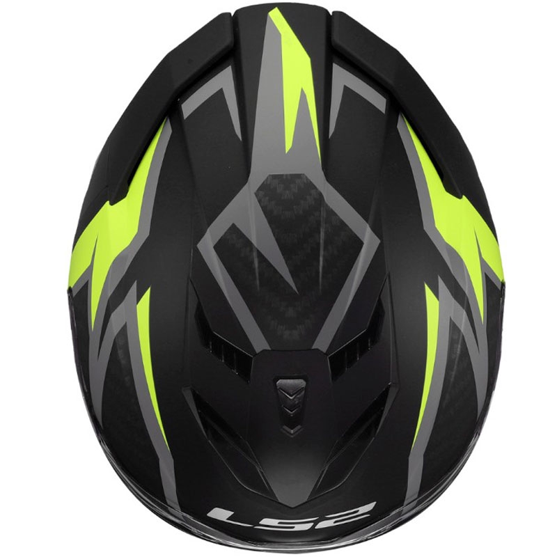 Мотоциклетна каска с пълно лице LS2 FF818 Storm III Dynamo черно-жълта