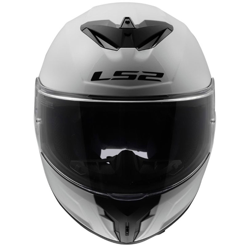 Мотоциклетна каска с пълно лице LS2 FF820 Rapid III, плътно лъскаво бяла