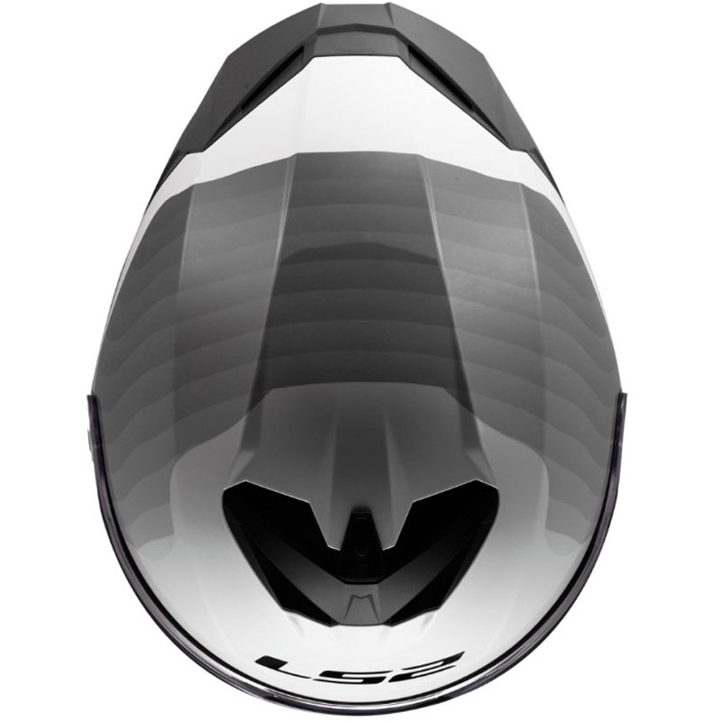LS2 FF820 Rapid III Flow мотоциклетна каска с пълно лице, лъскава, бяло-сива