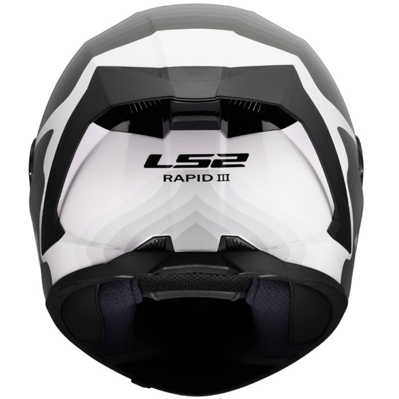 LS2 FF820 Rapid III Flow мотоциклетна каска с пълно лице, лъскава, бяло-сива