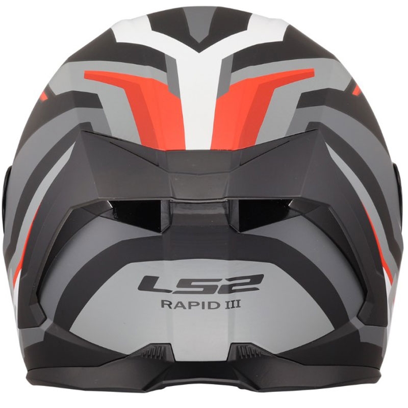 Мотоциклетна каска с пълно лице LS2 FF820 Rapid III Hyper матово черно-червено