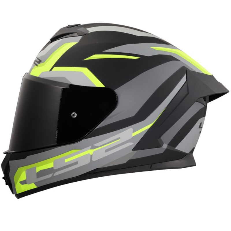 LS2 FF820 Rapid III Hyper каска за мотоциклет с пълно лице, матово черно-жълта