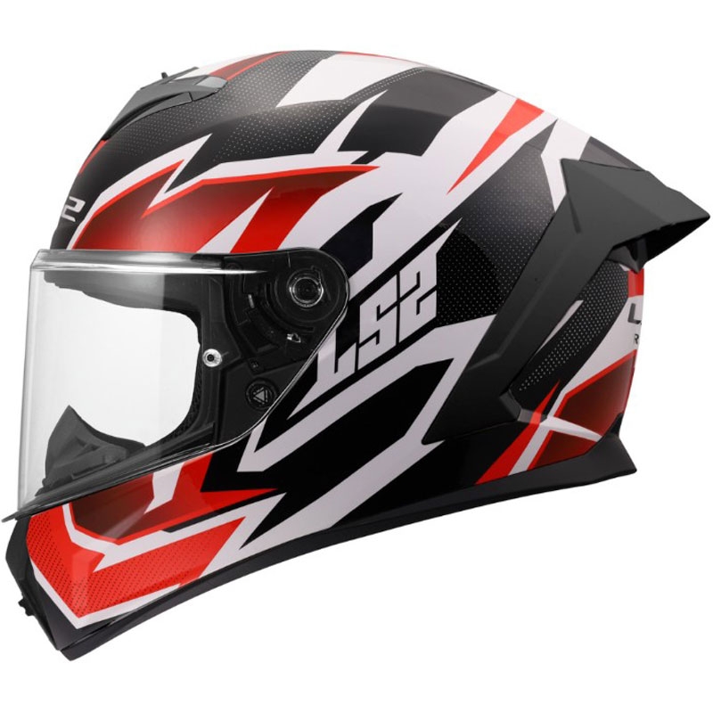 LS2 FF820 Rapid III Xtrem каска за мотоциклет с пълно лице, лъскава, бяло-черно-червена