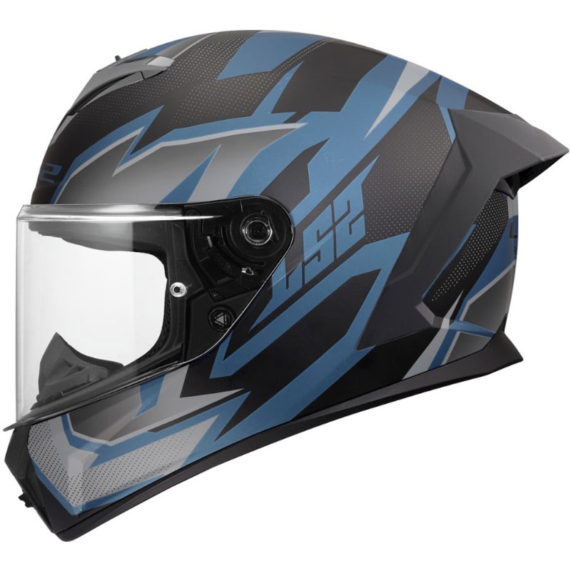 LS2 FF820 Rapid III Xtrem каска за мотоциклет с пълно лице, матово черно-синьо-петролно