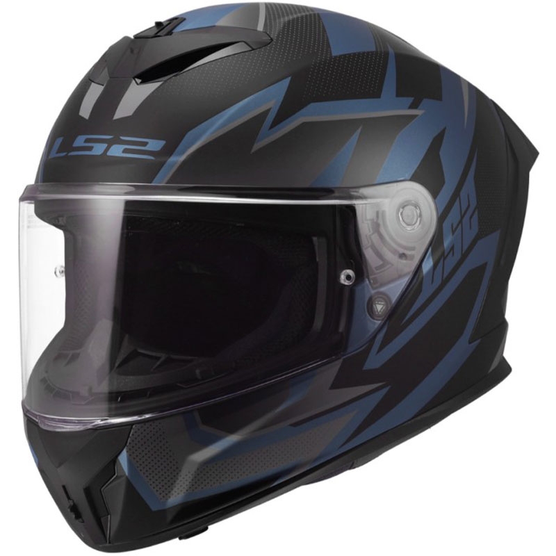 LS2 FF820 Rapid III Xtrem каска за мотоциклет с пълно лице, матово черно-синьо-петролно
