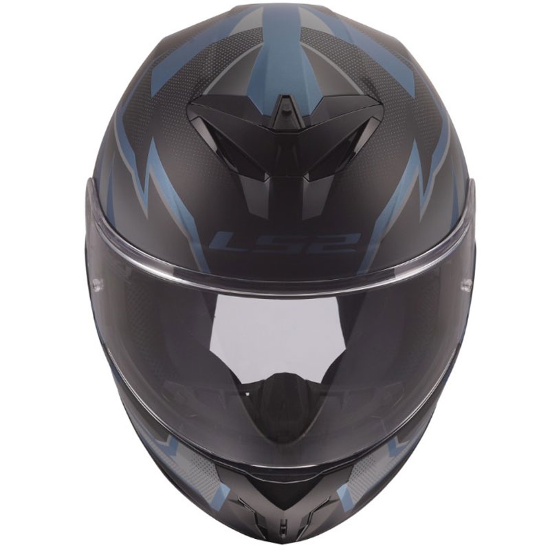 LS2 FF820 Rapid III Xtrem каска за мотоциклет с пълно лице, матово черно-синьо-петролно