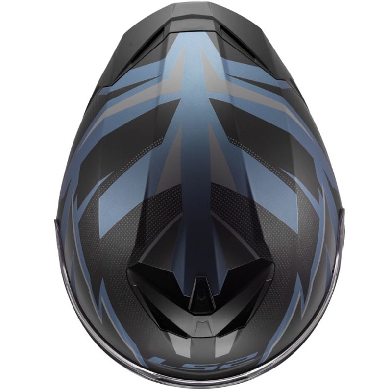 LS2 FF820 Rapid III Xtrem каска за мотоциклет с пълно лице, матово черно-синьо-петролно