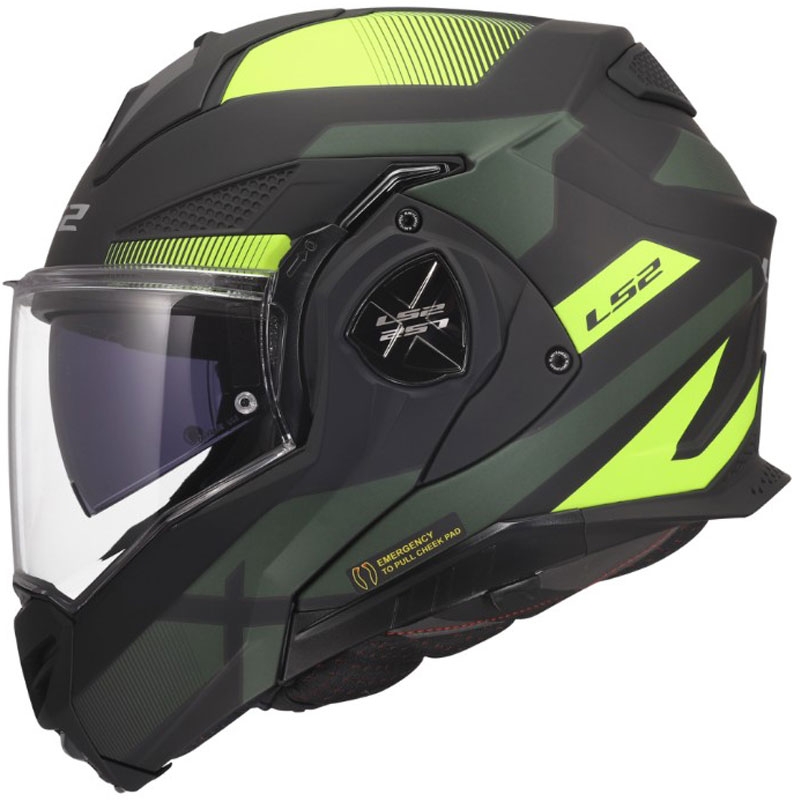 Мото каска с отваряне LS2 FF901 Advant X Nova матово флуоресцентно жълто-черно