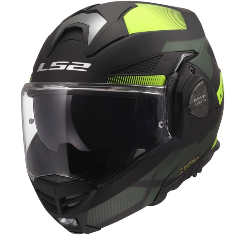 Мото каска с отваряне LS2 FF901 Advant X Nova матово флуоресцентно жълто-черно