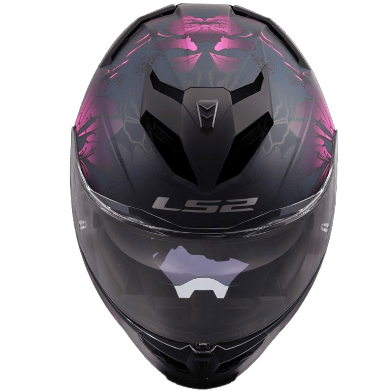 LS2 FF818 Storm III Burst Мотоциклетна каска с пълно лице, черно-розова