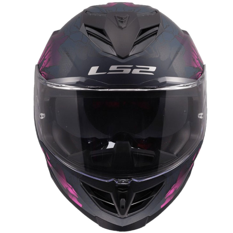 LS2 FF818 Storm III Burst Мотоциклетна каска с пълно лице, черно-розова