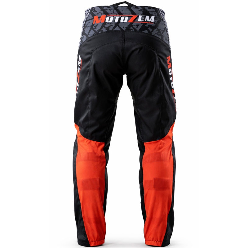 Мотокрос панталони MotoZem Ground MX черно-бяло-червено