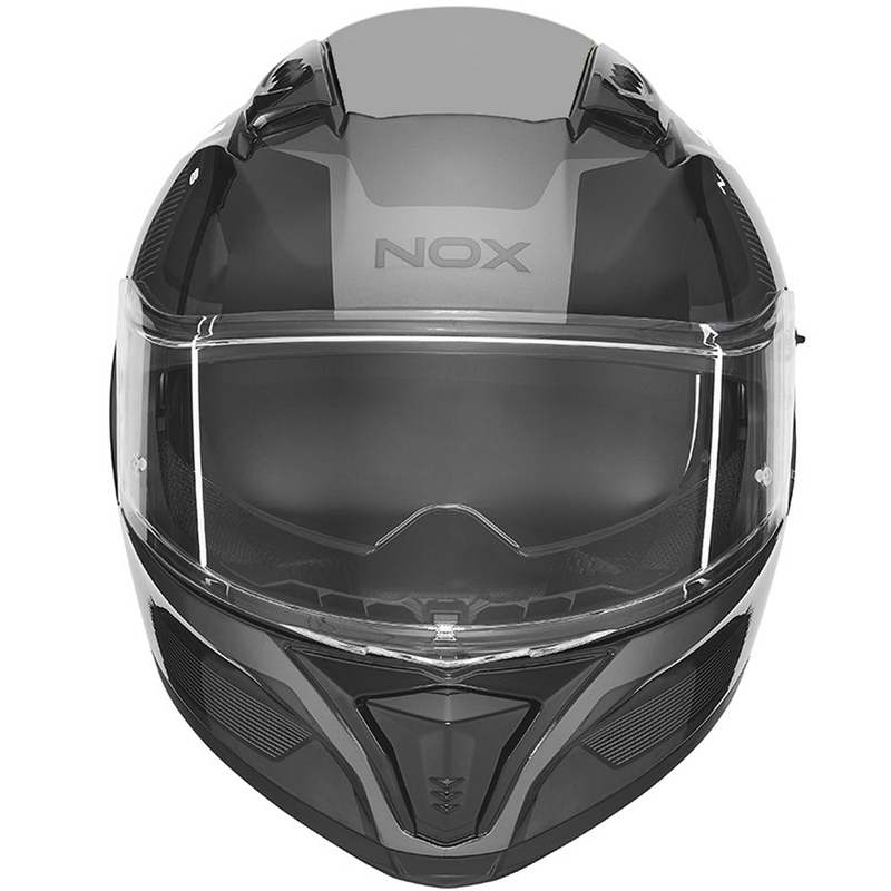 Мотоциклетна каска с пълно лице NOX N402 Mentor, черно-бяла