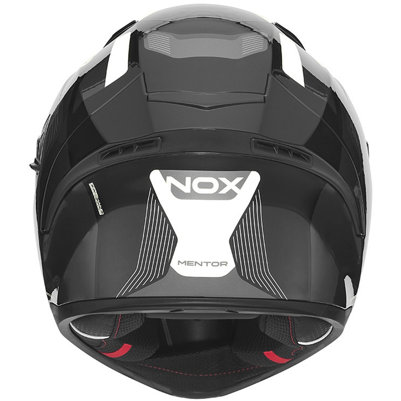 Мотоциклетна каска с пълно лице NOX N402 Mentor, черно-бяла