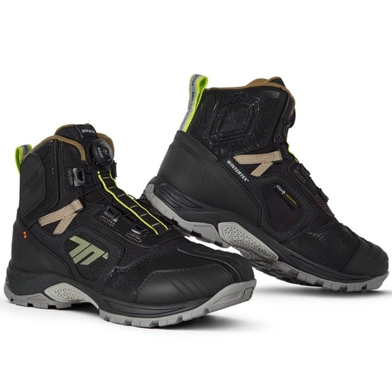 Мотоциклетни ботуши SEVENTY DEGREES SD-BA7 Stelvio Low black-sand-fluo yellow