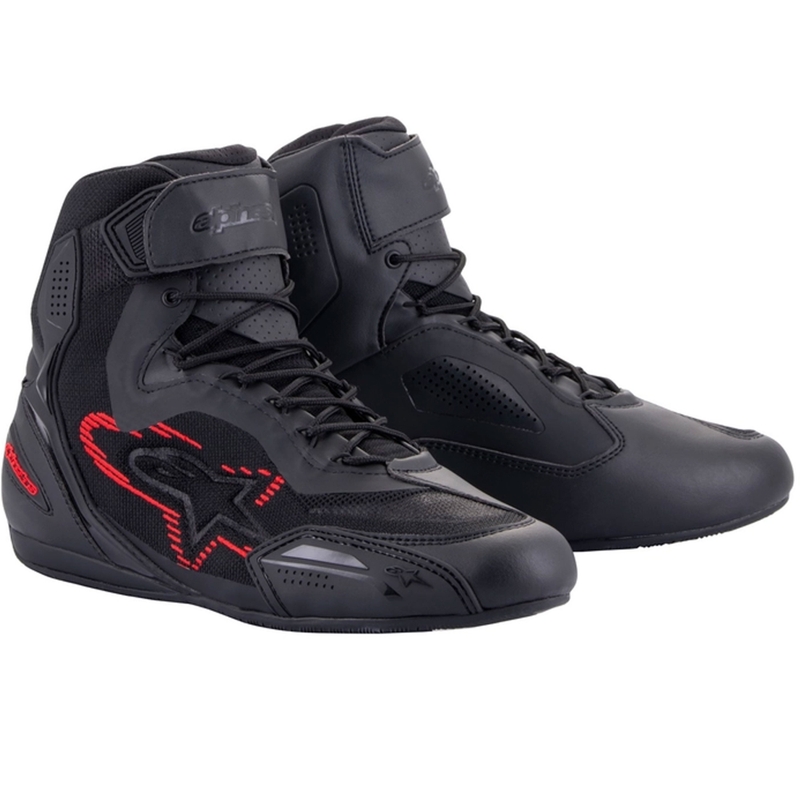 Alpinestars Faster-3 Rideknit Black-Dark Grey-Red Мотоциклетни ботуши