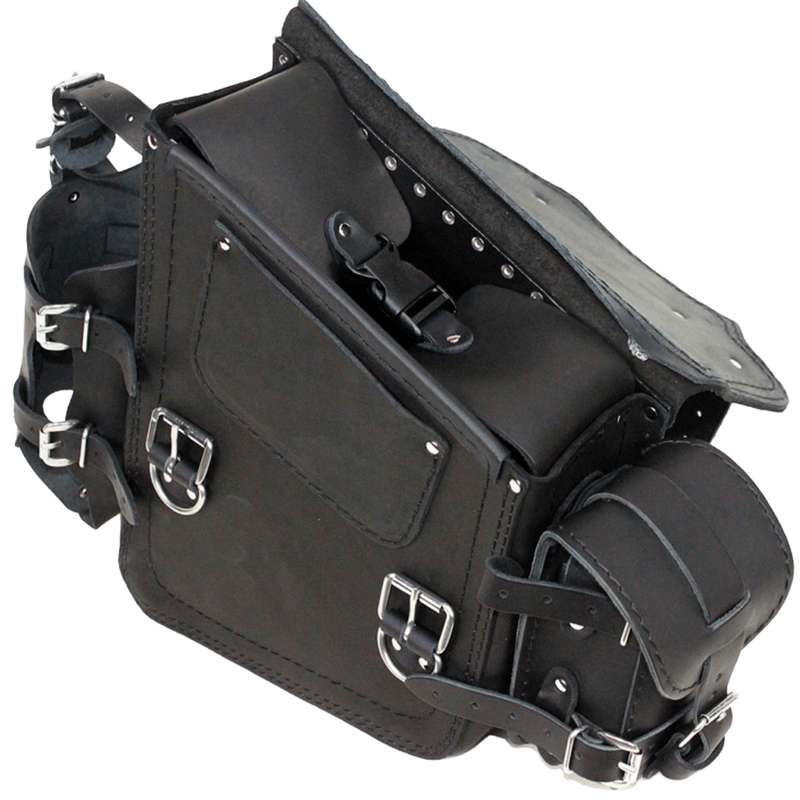 Кожена мотоциклетна чанта RSA S49 HD Softail черна