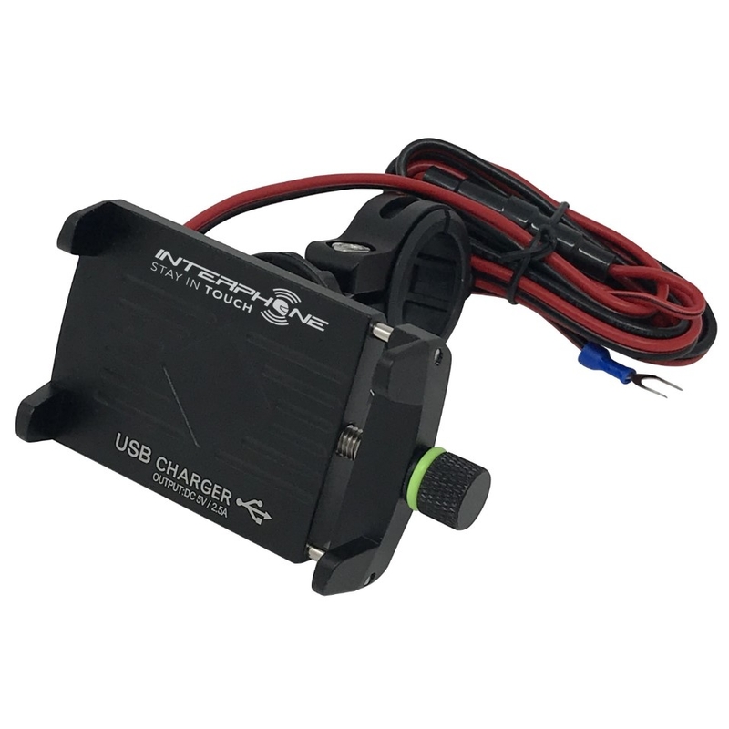 Univerzální držák Interphone CRAB Evo Alu s nabíječkou