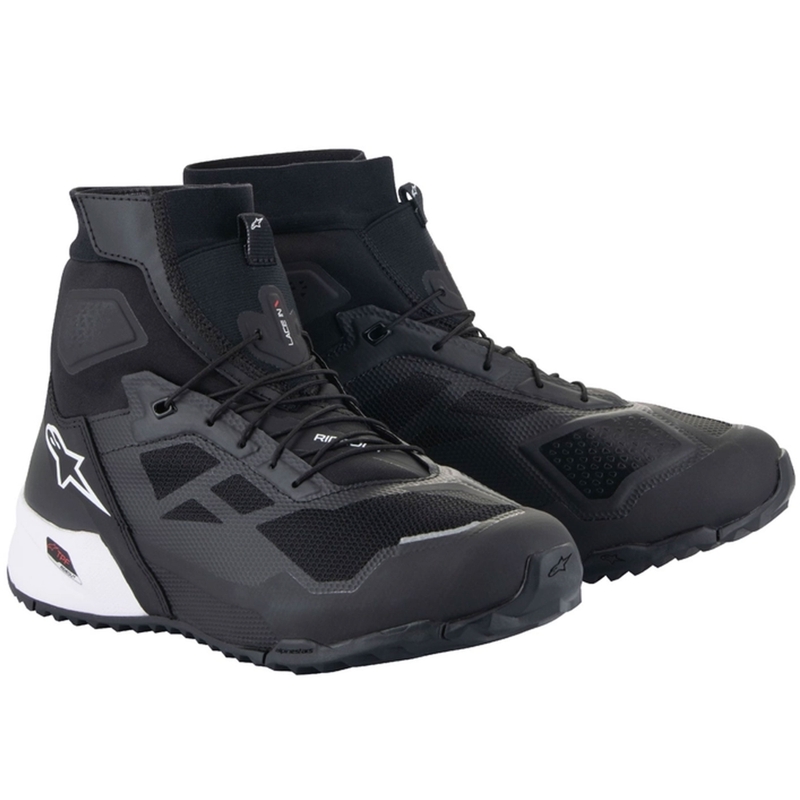 Alpinestars CR-1 черни и бели ботуши за мотоциклет
