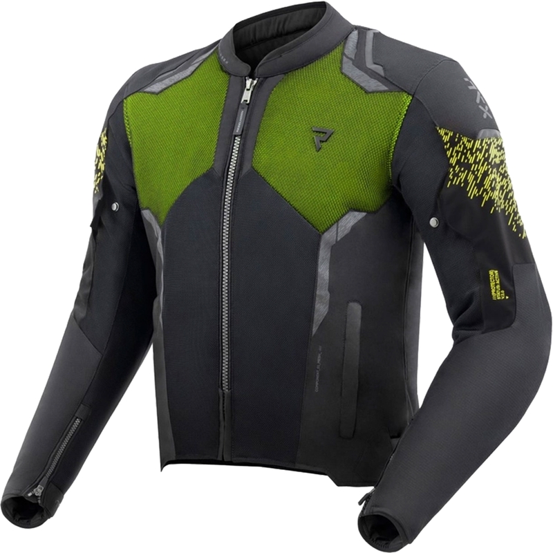 Мотоциклетно яке Rebelhorn Jax black-fluo yellow
