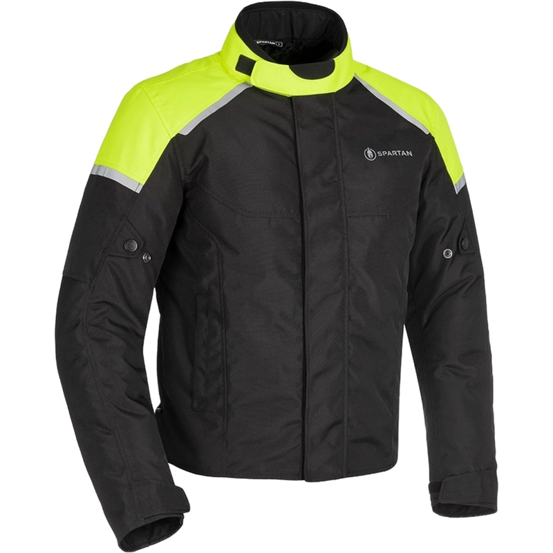 Мотоциклетно яке Oxford Spartan Short WP black-fluo yellow