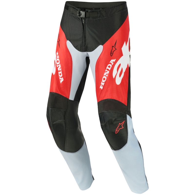 Мотокрос панталон Alpinestars Racer Veil Honda черно-сиво-червено-жълто