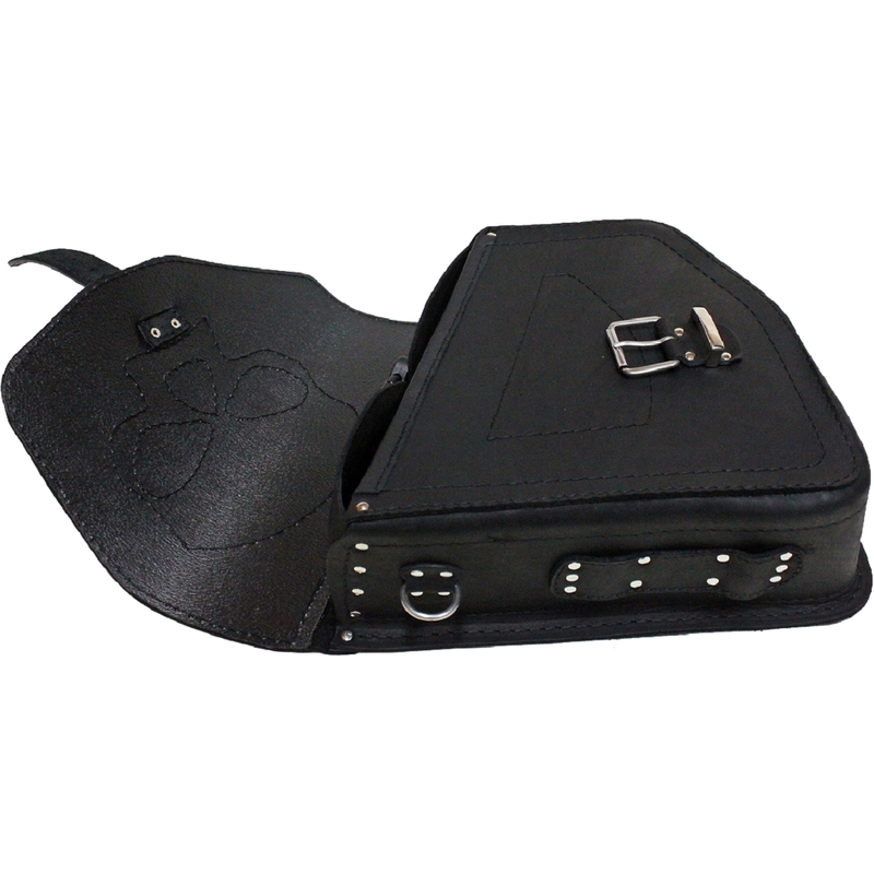 Кожена мотоциклетна чанта RSA S66 Skull HD Softail черна