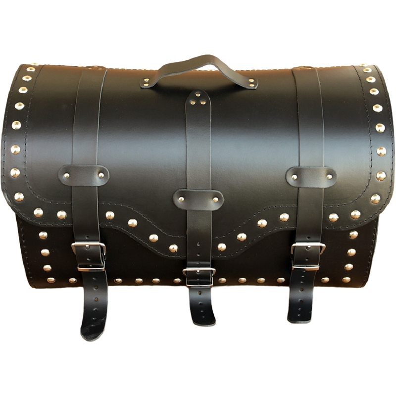 Кожен калъф за мотоциклет с ключалка и нитове RSA K155 черен