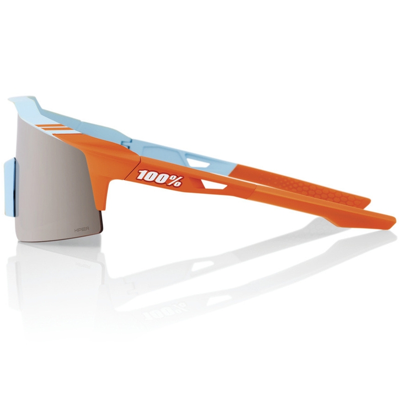 100% SPEEDCRAFT SL Soft Tact двуцветни Hiper слънчеви очила със сребърни лещи