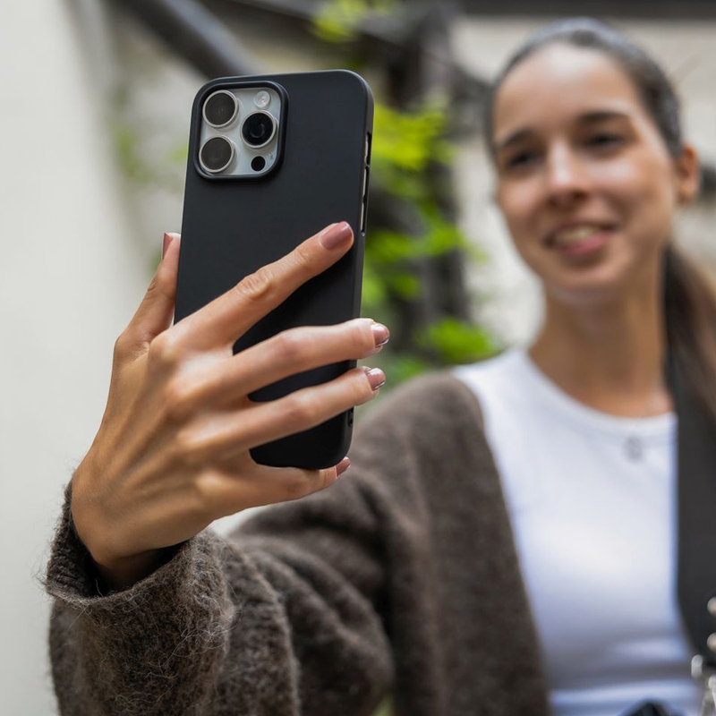 FIXED Story гумиран заден калъф за телефон за Xiaomi Redmi Note 15 Pro 5G, черен