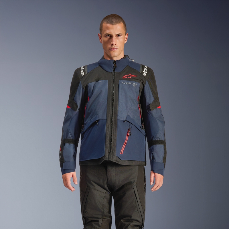 Мотоциклетно яке Alpinestars Andes V4 Drystar, тъмносиньо-синьо-черно