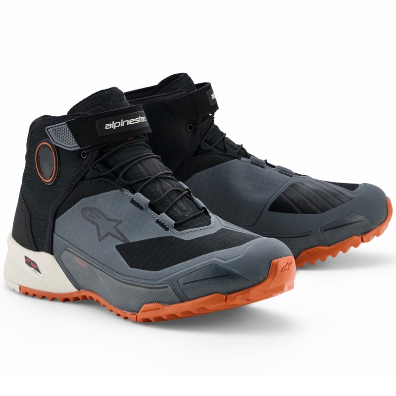 Мотоциклетни ботуши Alpinestars CR-X Drystar черно-тъмносиво-оранжево