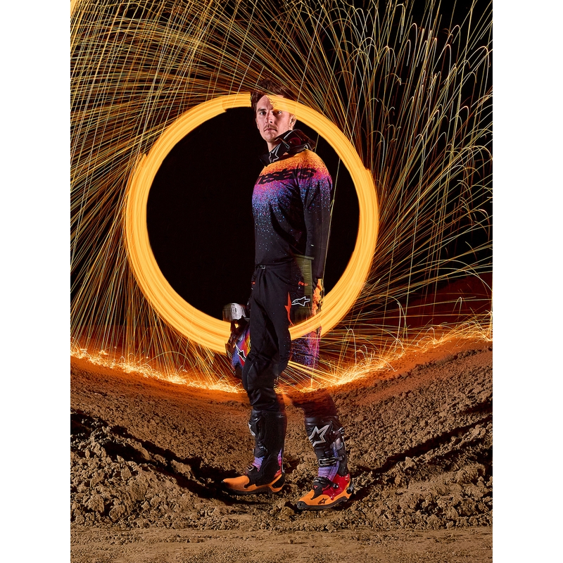 Мотокрос фланелка Alpinestars Supertech Limited Edition Black Hole, черна