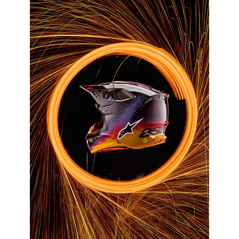 Alpinestars Supertech S-M10 каска за мотокрос с ограничена серия Black Hole, черен цвят