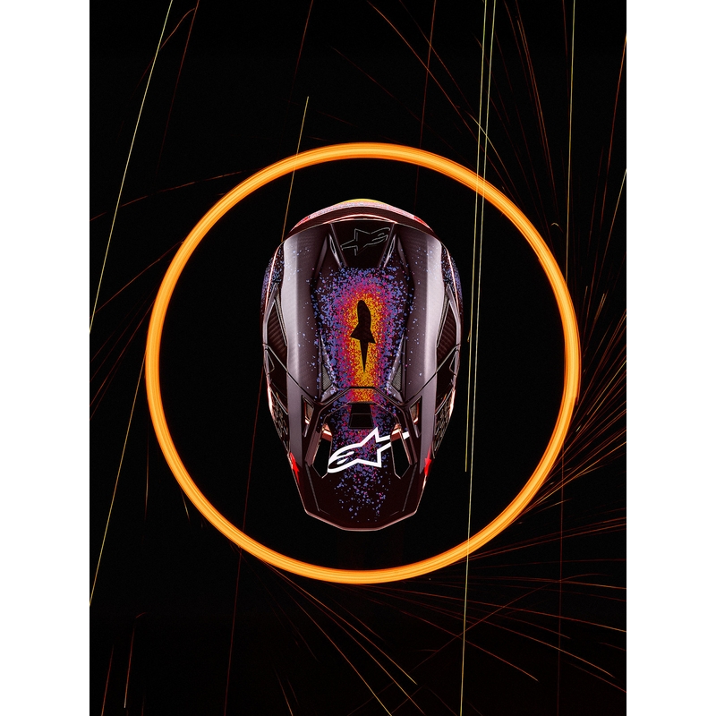 Alpinestars Supertech S-M10 каска за мотокрос с ограничена серия Black Hole, черен цвят