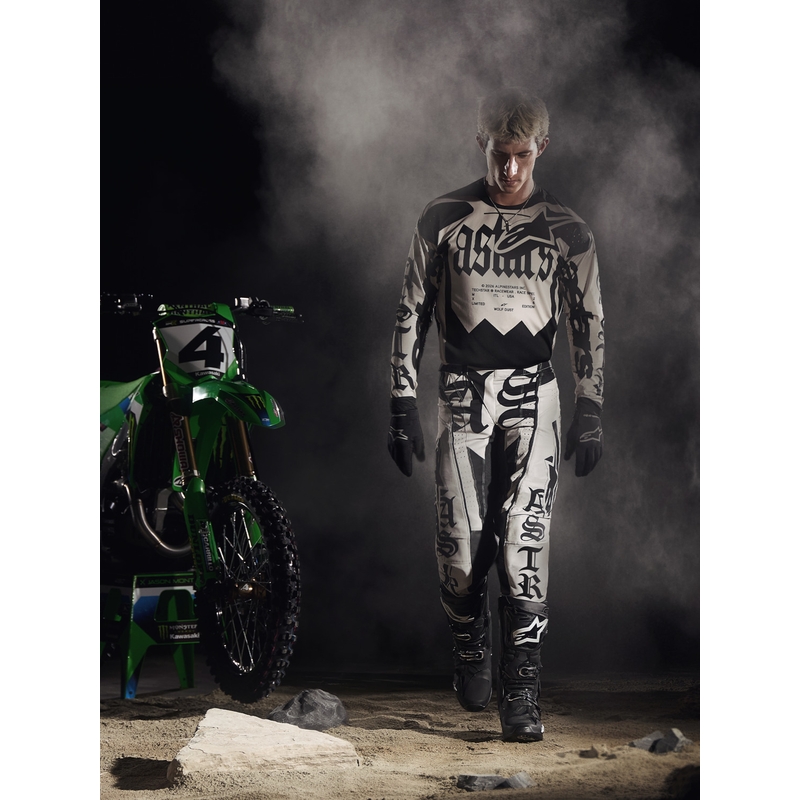Мотокрос фланелка Alpinestars Techstar Limited Edition, Wolf Dust, пясъчно-черна