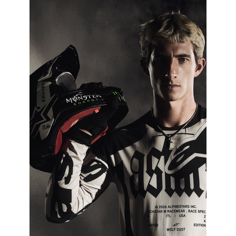 Мотокрос фланелка Alpinestars Techstar Limited Edition, Wolf Dust, пясъчно-черна