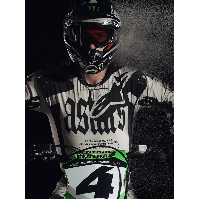 Мотокрос фланелка Alpinestars Techstar Limited Edition, Wolf Dust, пясъчно-черна
