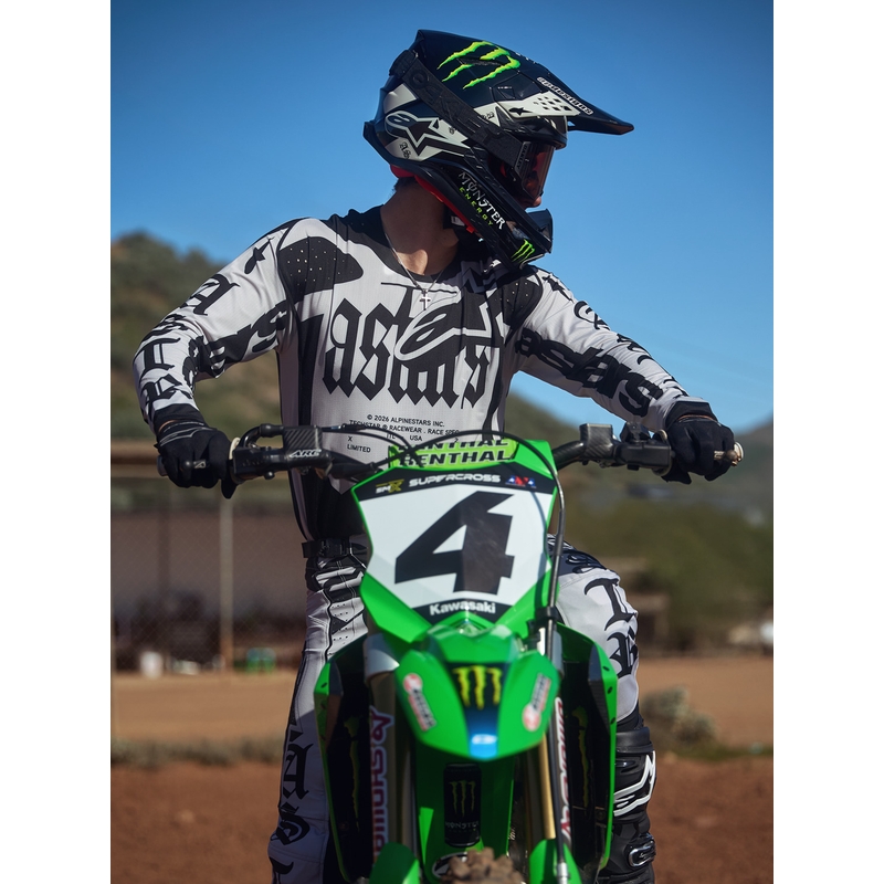 Мотокрос фланелка Alpinestars Techstar Limited Edition, Wolf Dust, пясъчно-черна