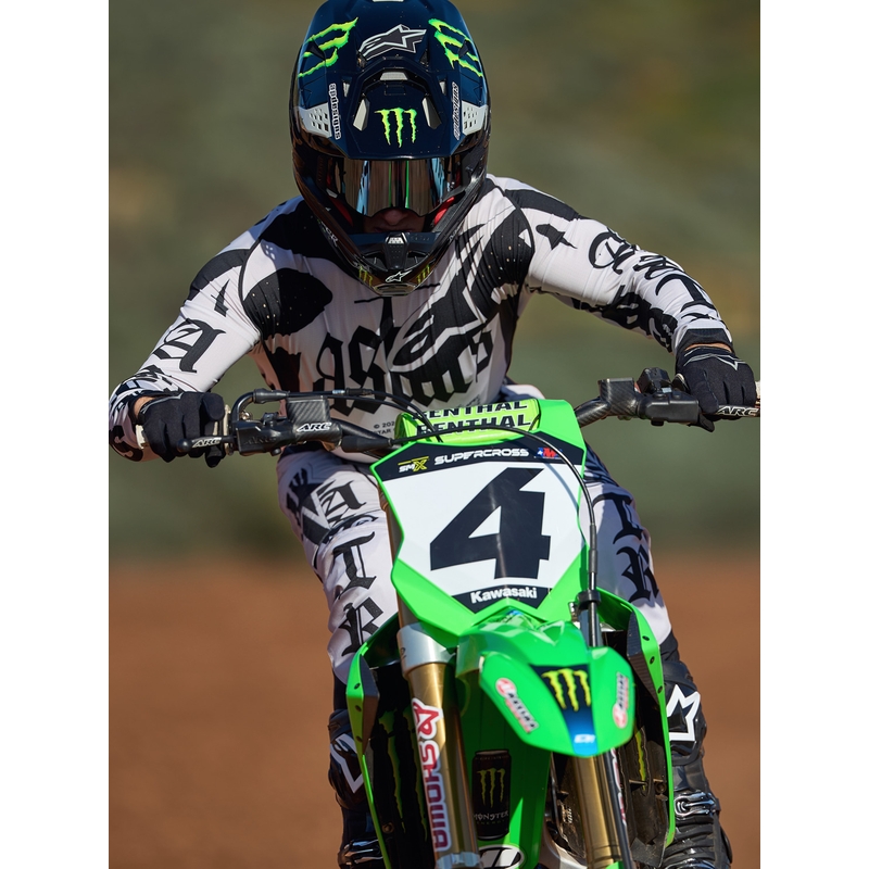 Мотокрос фланелка Alpinestars Techstar Limited Edition, Wolf Dust, пясъчно-черна
