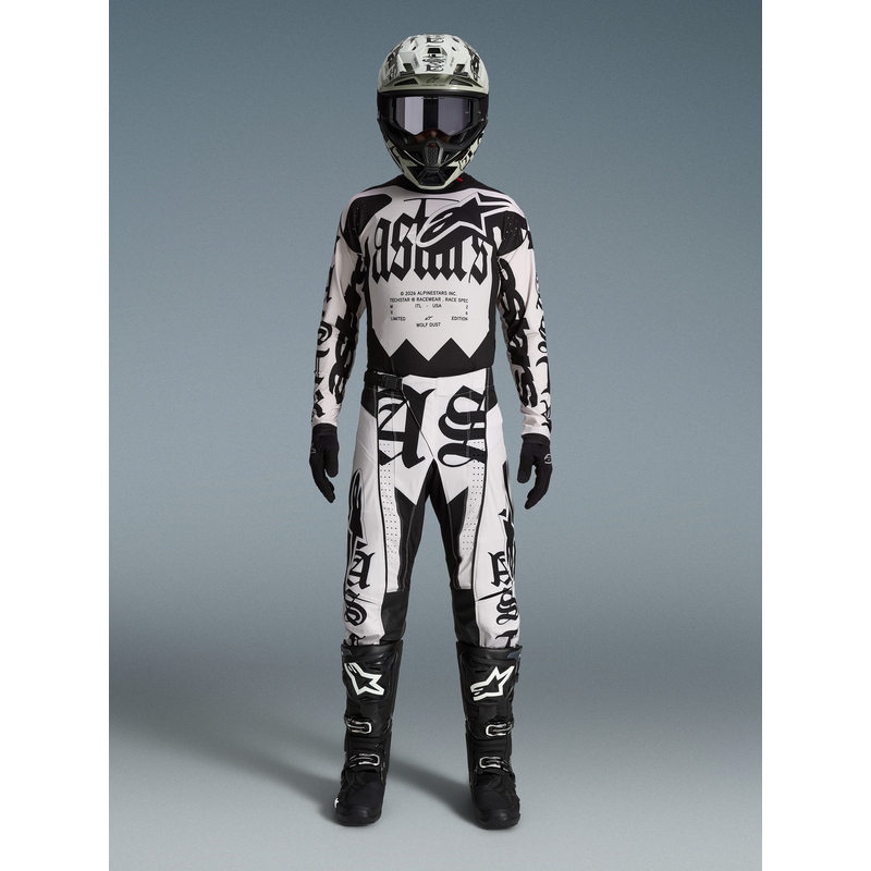 Мотокрос фланелка Alpinestars Techstar Limited Edition, Wolf Dust, пясъчно-черна