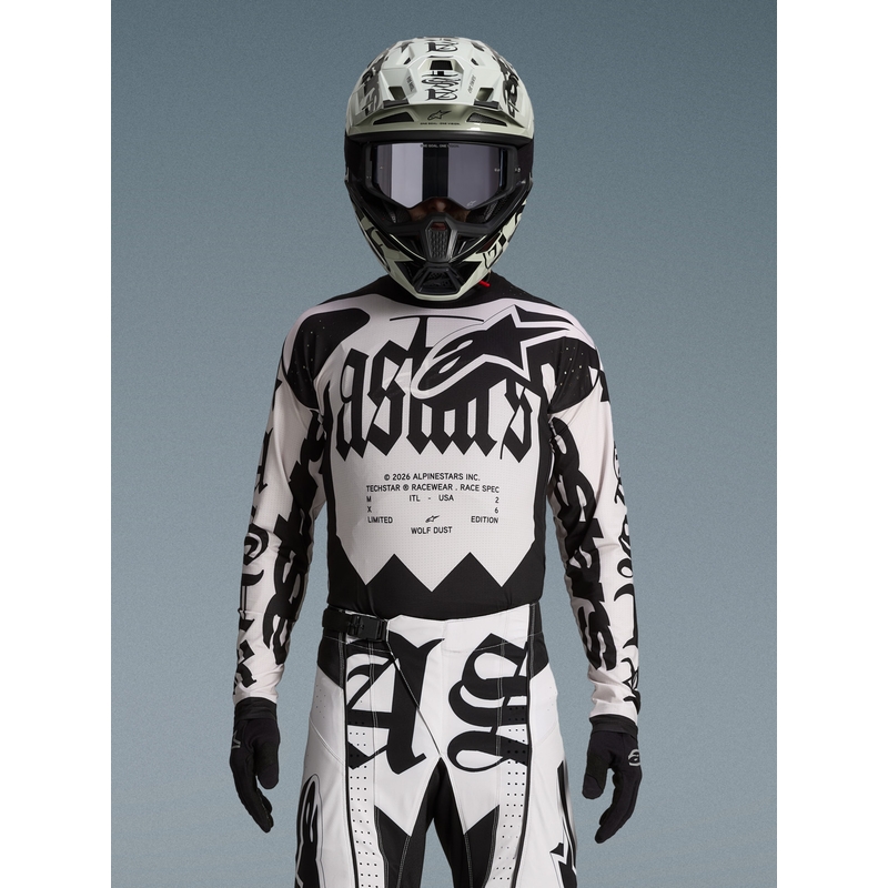 Мотокрос фланелка Alpinestars Techstar Limited Edition, Wolf Dust, пясъчно-черна