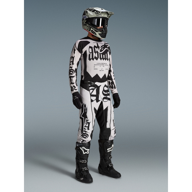 Мотокрос фланелка Alpinestars Techstar Limited Edition, Wolf Dust, пясъчно-черна