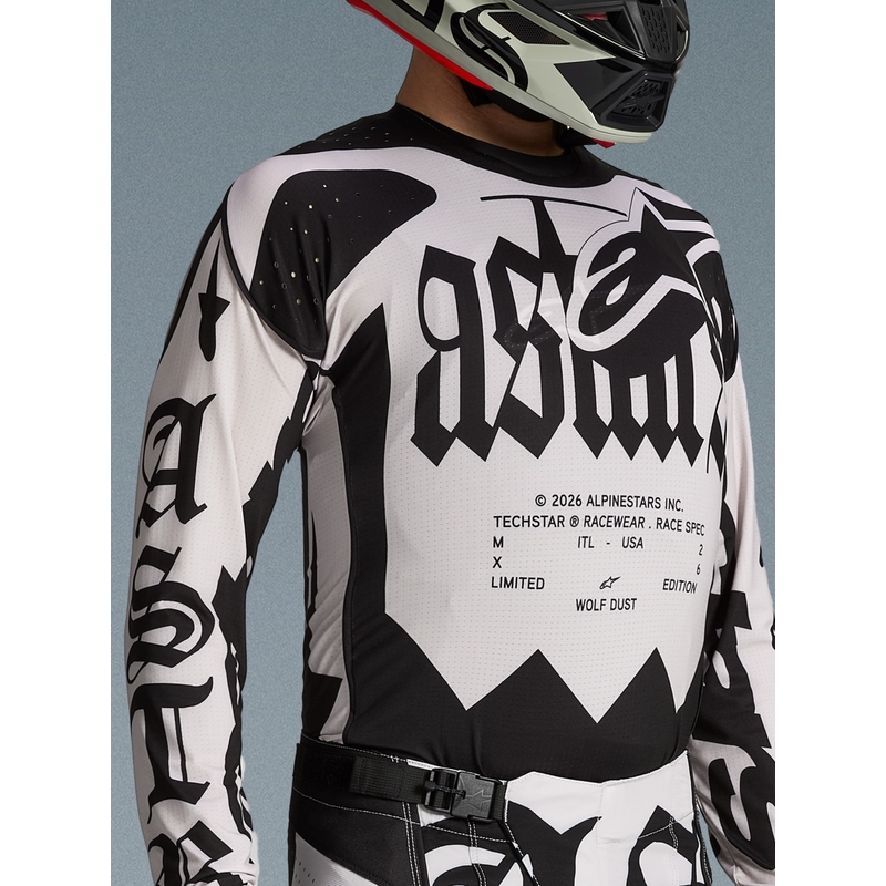 Мотокрос фланелка Alpinestars Techstar Limited Edition, Wolf Dust, пясъчно-черна