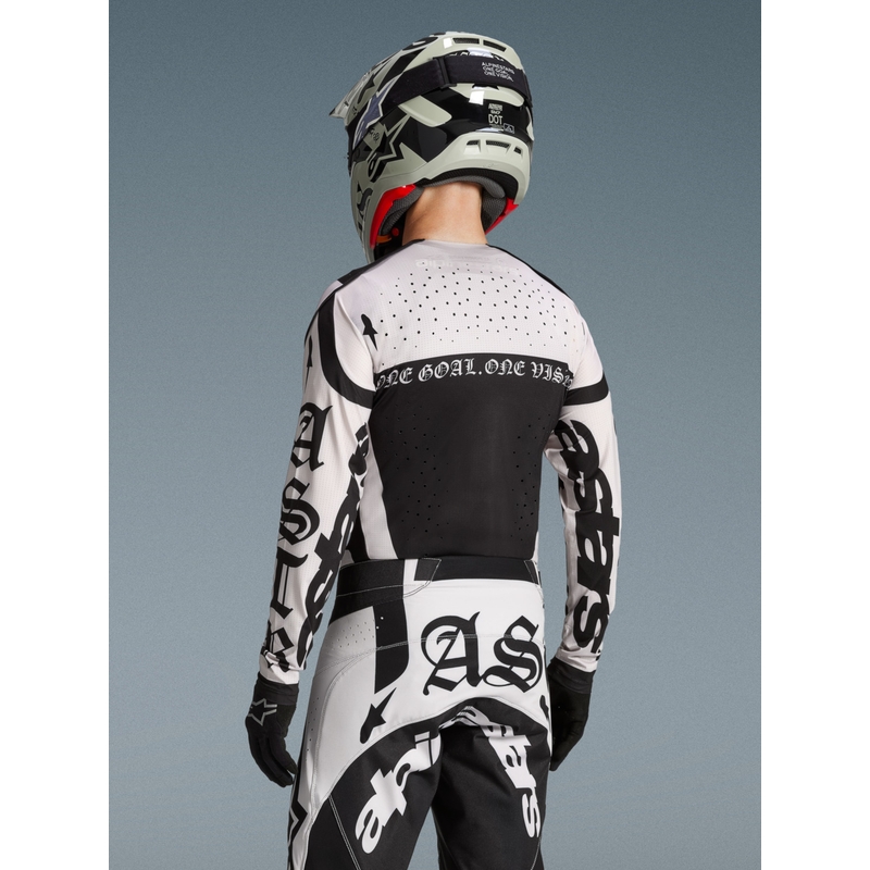 Мотокрос фланелка Alpinestars Techstar Limited Edition, Wolf Dust, пясъчно-черна