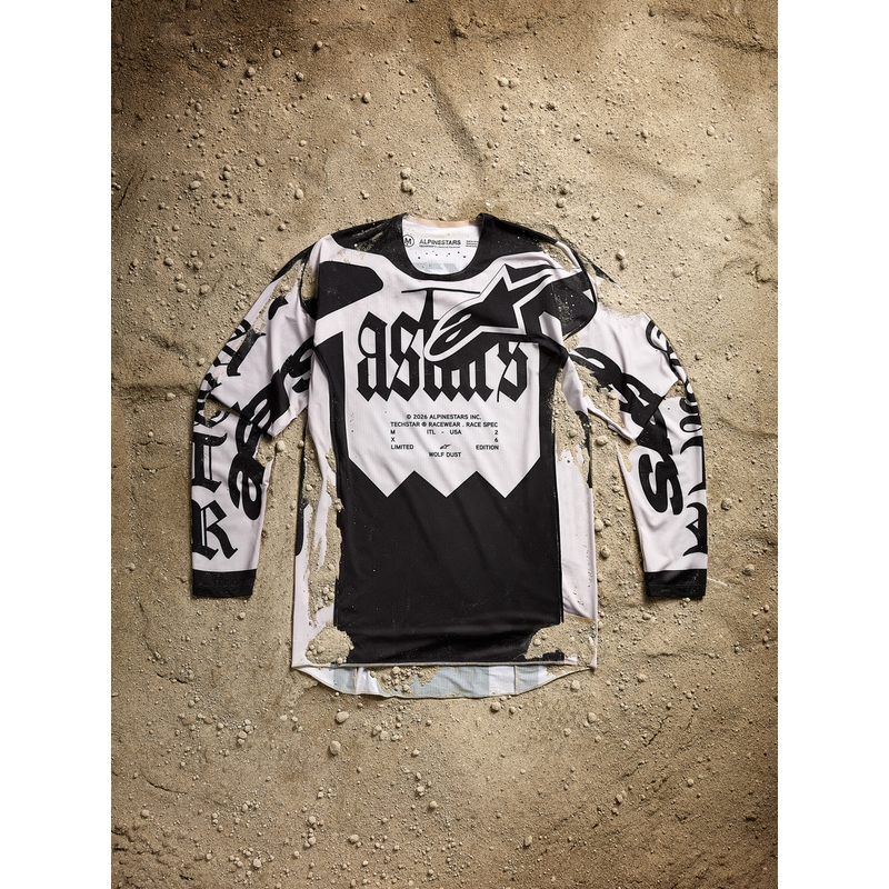 Мотокрос фланелка Alpinestars Techstar Limited Edition, Wolf Dust, пясъчно-черна