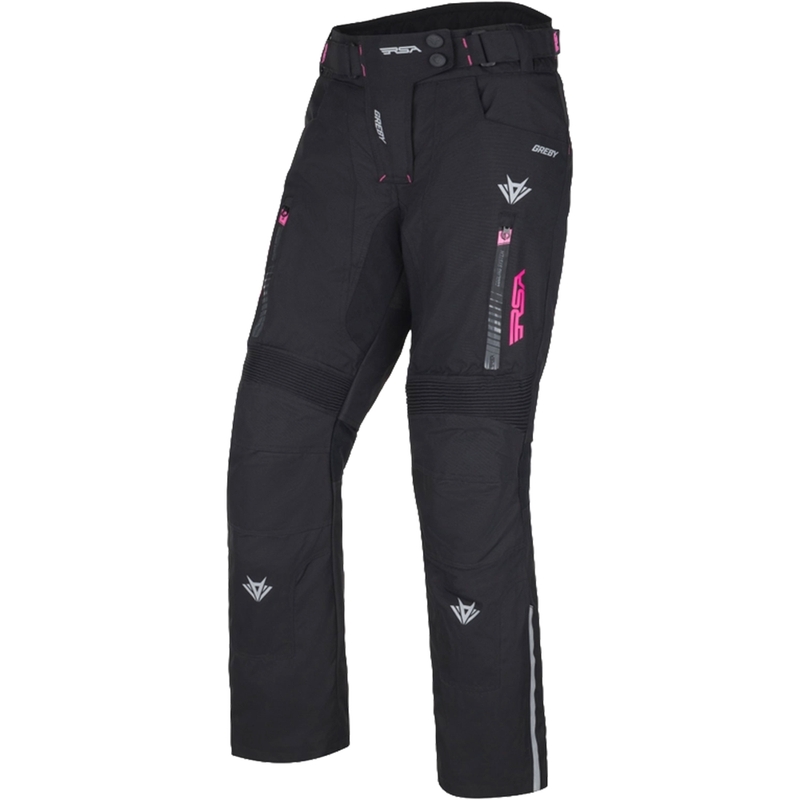 Дамски панталони за мотоциклетизъм RSA Greby 2 Black and Pink