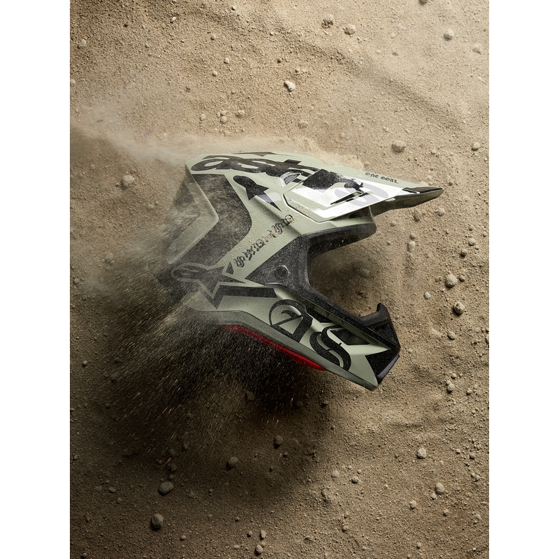Мотокрос каска Alpinestars Supertech S-M7 Limited Edition, цвят Wolf Dust, пясъчно-черен